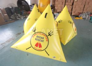 China Airtight PVC Inflatable Swim Buoy Inflatable Floating Triangle Swimming Marker Buoys For Water Park wholesale