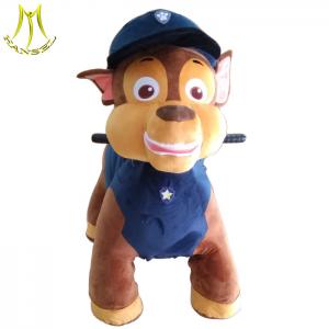 China Hansel 2018 factory price  indoor amusement game machine plush toys for kids ride on plush dog toy wholesale