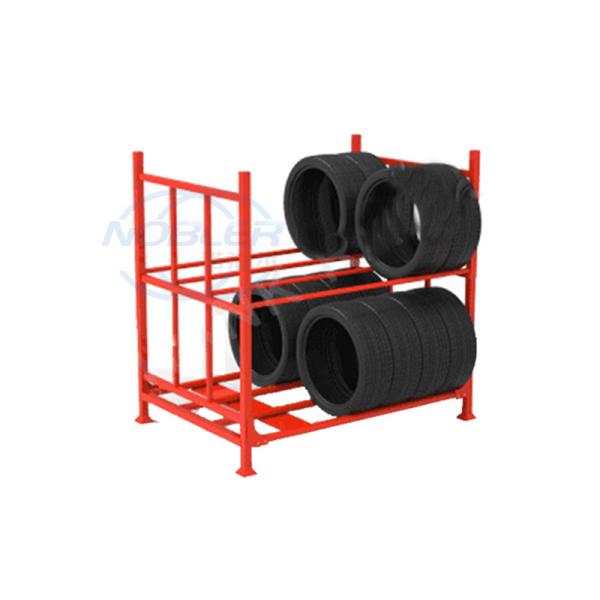 Warehouse Metal Coated Anti Corrosion Stacking Truck Tire Storage Rack