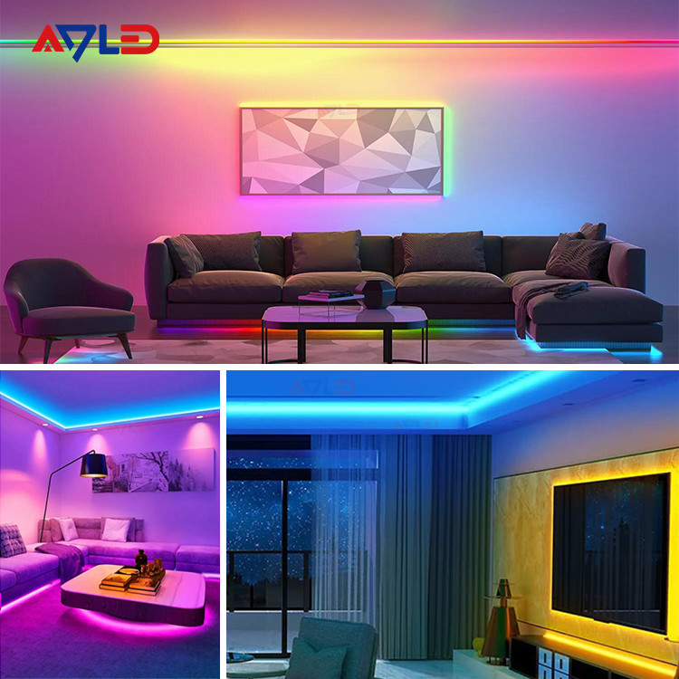 Exterior Coloured LED Strip Lights DC12V 24V Dotless RGB LED Strip Super Bright
