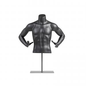 China High End Headless Male Mannequin , Sports Matte Half Body male mannequin wholesale