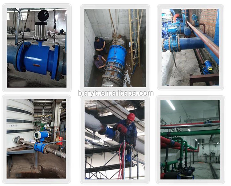 SUS316L High Accuracy Electromagnetic Vertical Ultrasonic Steam Sewage Flange Type Flow Meter RS485