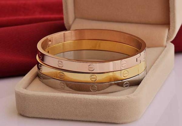 Tagor Jewellery Super Quality 316L Stainless Steel coulpe Bracelet Bangle
