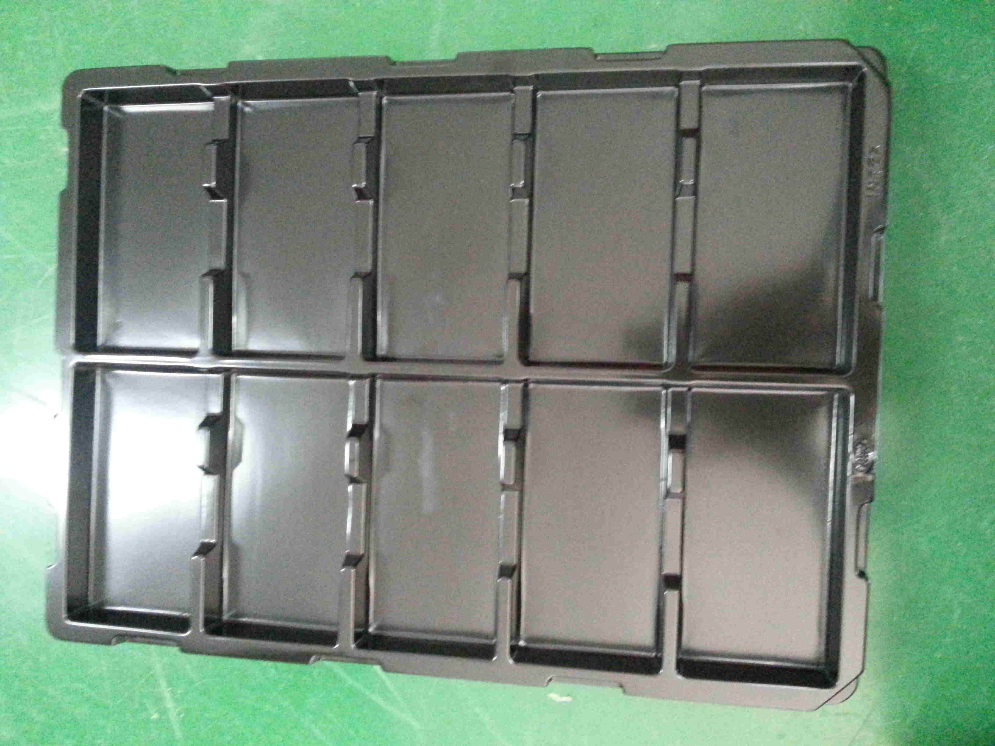 Customerize product line use blister ESD PS 10 holes black blister tray different size blister covers