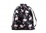 Promotional Drawstring Makeup Pouch / Cosmetic Toiletry Bag Beauty With Satin