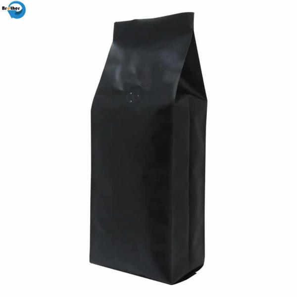 Custom Black Laminated Pouch Coffee Tea Snack Fruit Tobacco Flexible Plastic Packaging Bag
