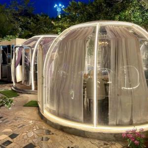 China 6m Geodesic PC Dome House With 3.3m Height PC Aluminum UV Resistance ≥99.9% on sale
