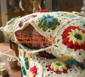 China 100% Cotton HandMade Crochet Cushion Cover Pillow Cover 25* 45cm Hand Crochet knitting Pas wholesale