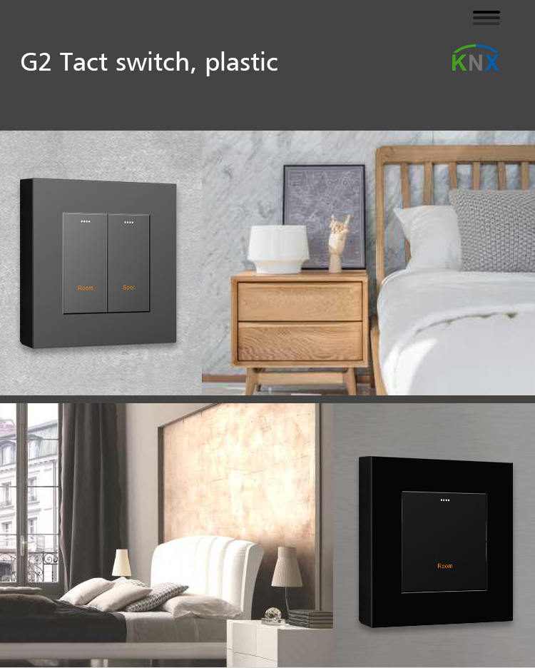 KNX Smart Home Switch Light Control System 86mm Size​ Backlight Design