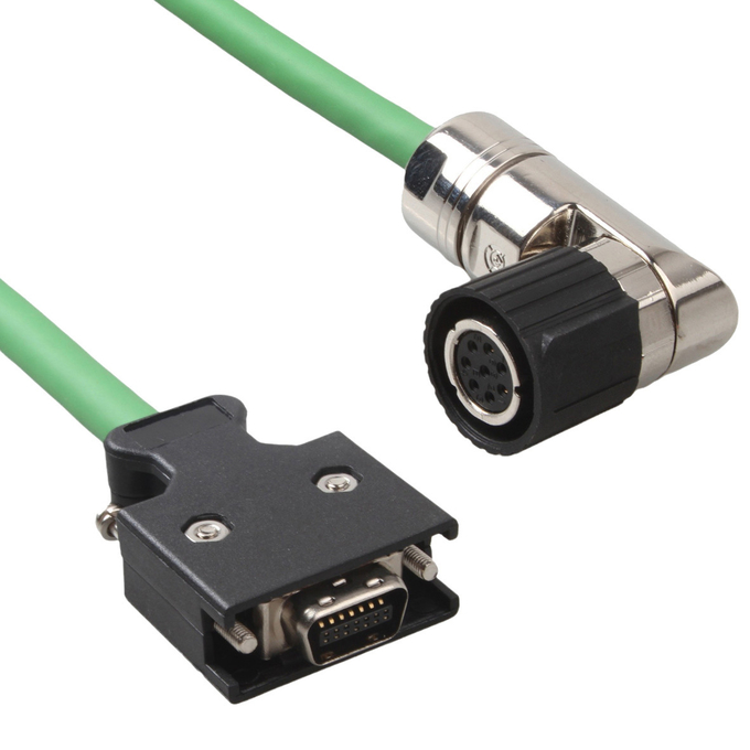 V90 6FX3002-2DB10 Encoder Cables Servo Motor Connector Plug with Green Cable Fixed Installation