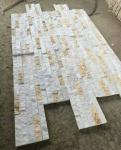 White Gold Marble Culture Stone,Natural Marble Ledgestone,Outdoor Stone Panel