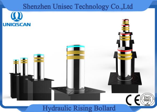 Traffic Road Safety Barrier Hydraulic Rising Bollards Stainless Car Park