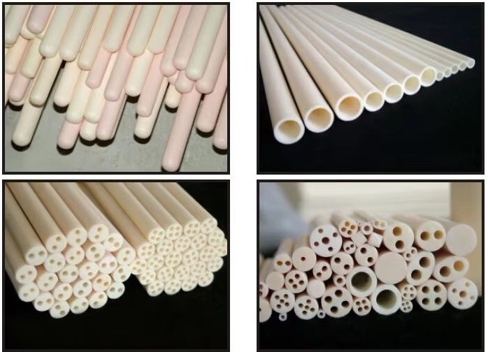 Alumina Al2O3 99% Ceramic Fine Finish Tube One End Closed Tube White Ceramic