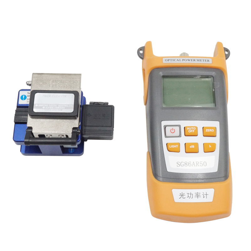 FTTX FTTH Fiber Cable Accessories Tool Kit With Optical Power Meter Visual Fault Locator