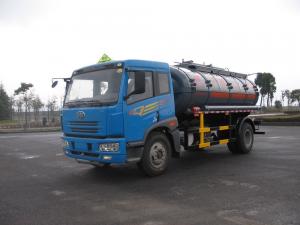 China 136kw 12000L 4x2 Liquid Tank Truck Storage Isoprene Steel / Aluminum wholesale