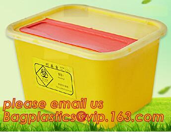 Square sharps container, medical disposal bins, needle container, Disposable Hospital Biohazard Sharp Collector Waste Bi