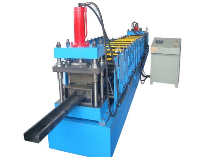 Blue Purlin Roll Forming Machine , U Channel Roll Forming Machine CE SGS ISO