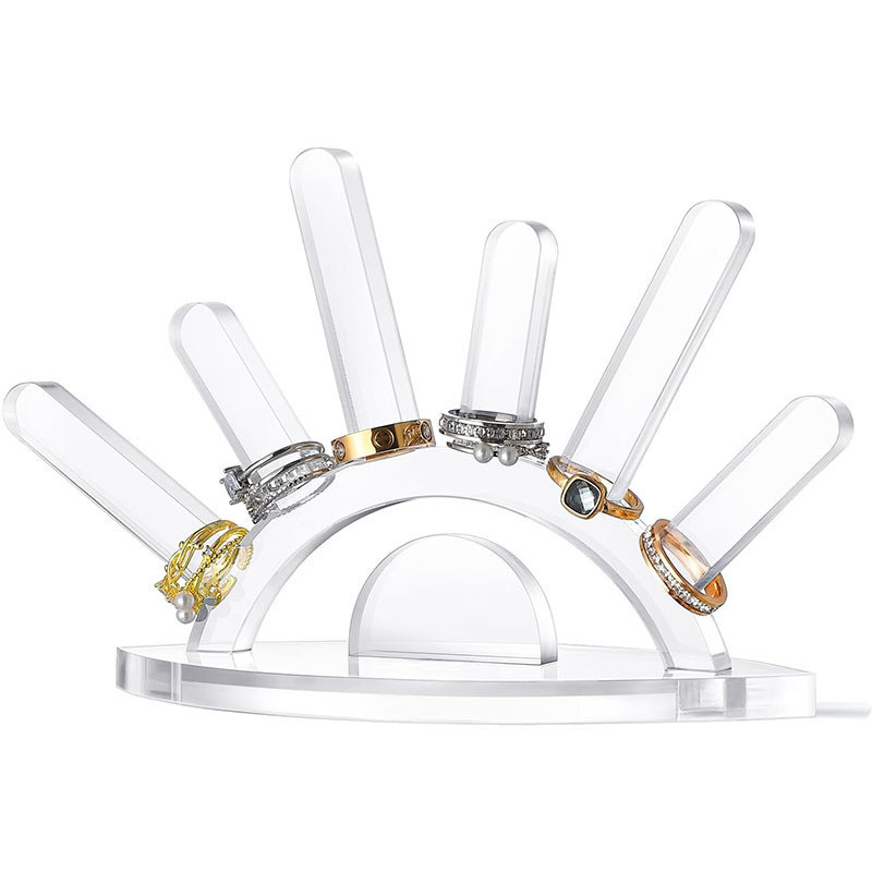 Custom Color Acrylic Display Lucite Ring Holder Organizer For Jewelry Collection