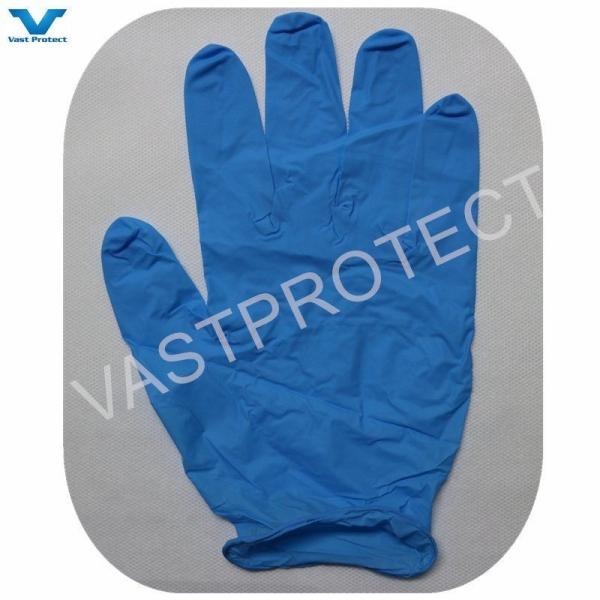 9 Inch Blue Powder Free Exam Disposable Nitrile Gloves Made of Pure Nitrile with