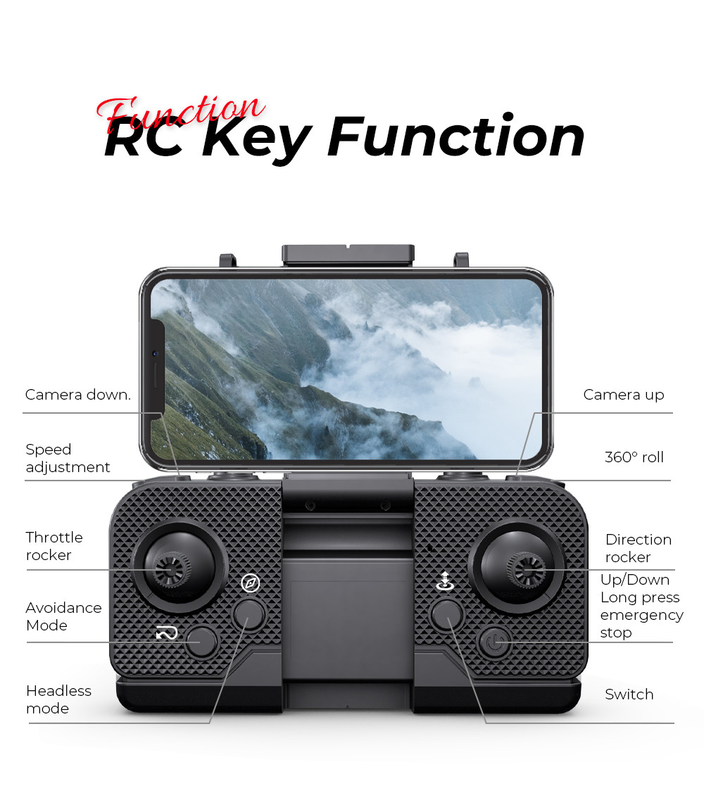 H16 Mini RC Drone HD Camera Wifi Fpv Brushless Foldable Quadcopter Professional Drones Toys for Children 14Y+