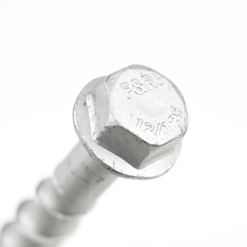 100% QC Tested M12 Concrete Screw Bolts for Concrete Wall and Light-Gauge Steel Fixing