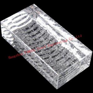 China 200x100x50mm Solid Glass Block  Clear Building Decorative Crystal Brick wholesale
