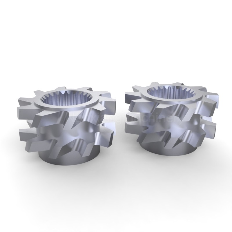 Twin Screw Extruder Toothed Mixing Element Reverse Blades For Industrial Mixing