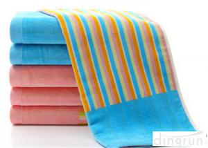 China Customize Stripe Face Wash Towel Fashionable For Gym / Swimming on sale