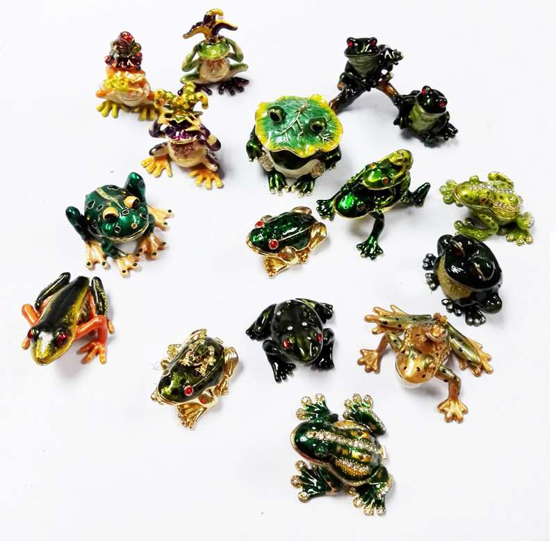 Violin Frog Trinket Box Music Jeweled Box Pewter Frog Jewelry Box Green Frog Trinket Box Frog Trinket Box Jeweled Box