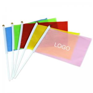 China Dacron small colorful flag games cheering flags 14*21cm colorful logo customized on sale