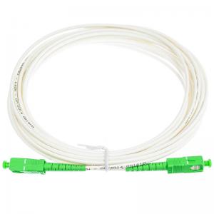 China PVC White Fiber Optic Patchcord G657B3 Anti Bending SC Single Mode Fiber Optical Cable on sale