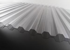 China Corrugated Polycarbonate Roofing Sheets , Clear Corrugated Plastic Sheets 4x8 on sale