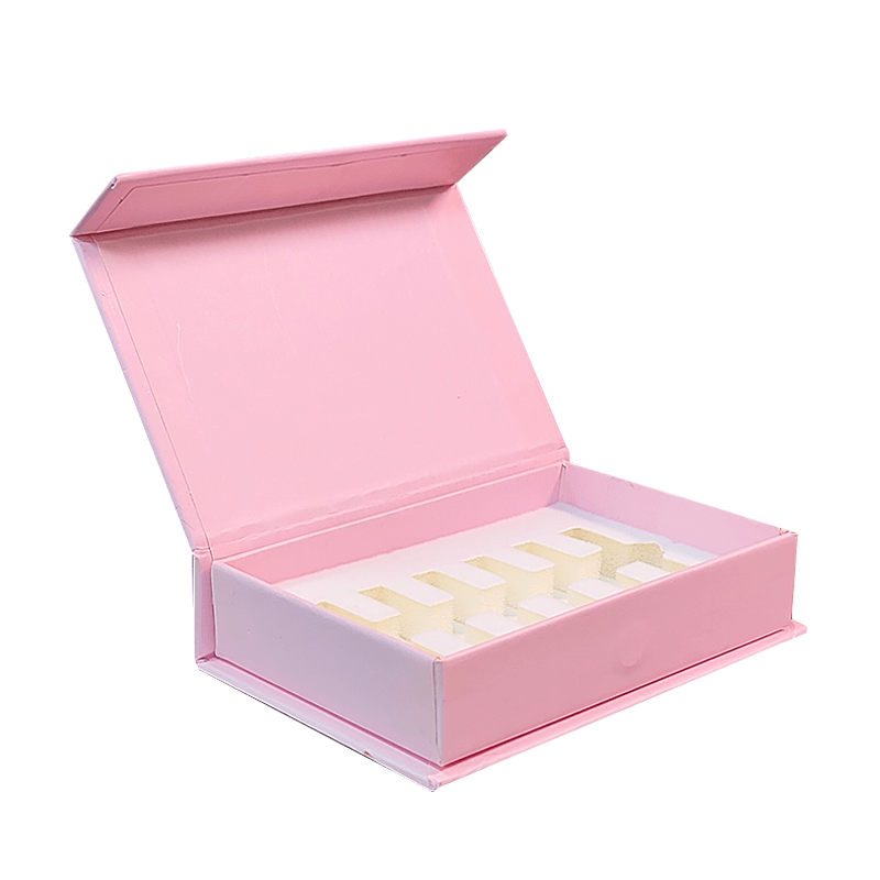 Custom Pink Perfume Essential Oil Bottle Foam Magnetic Paper Boxes with Matt Lamination