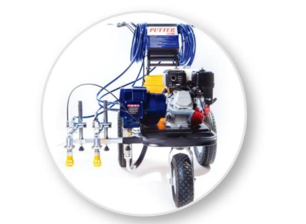 Spray Line Marking Machine For 2-Guns Professional Stripers , Road Painting